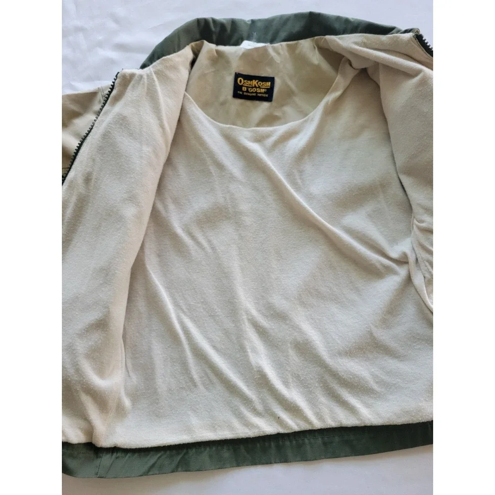 Vintage Oshkosh Green Tan Windbreaker‎ Jacket 2T